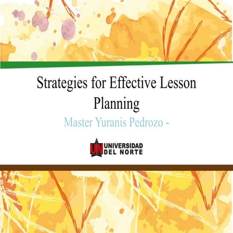 Strategies for effective lesson planning