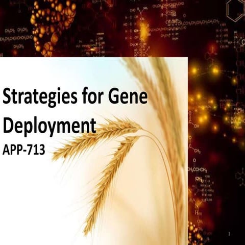 Strategies for gene deployment (1)