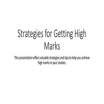 Strategies foaar Getting High Marks.pptx