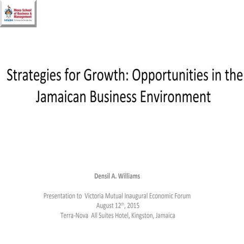 Strategies for Growth: Opportunities in the Jamaican Business Environment