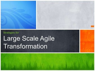 Strategies for Large Scale Agile Transformation