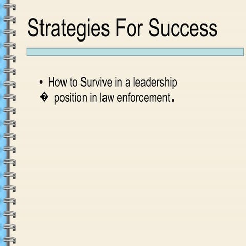 Strategies for success