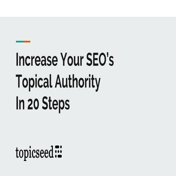 Strategies for topical SEO and topical authority