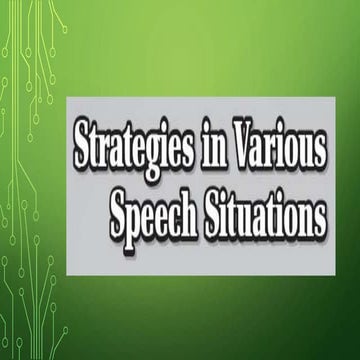 Strategies in various speech situation( speech context&amp;speechstyle)
