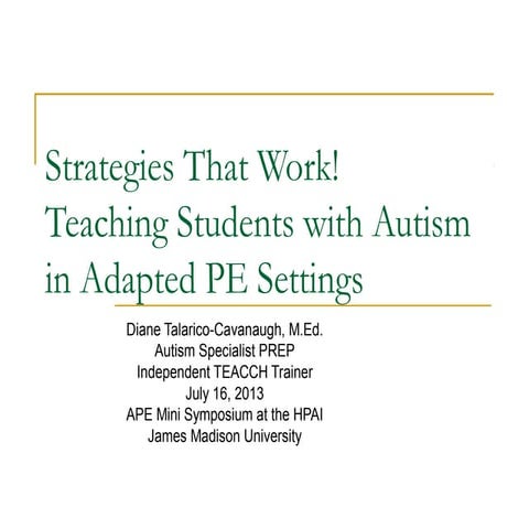 Strategies that work! teaching students with autism