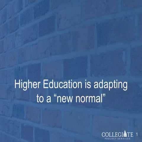 Strategies to adapt to the new normal in higher education