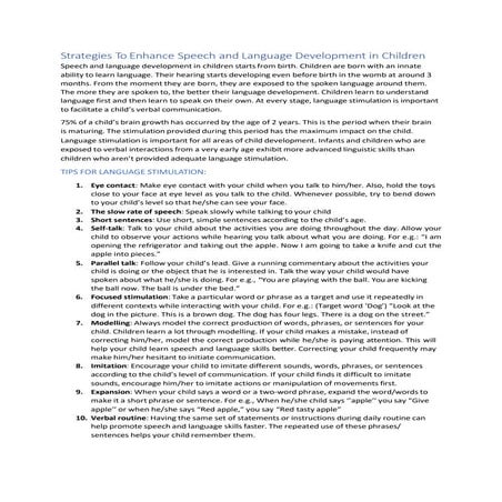 Strategies To Enhance Speech and Language Development in Children.pptx