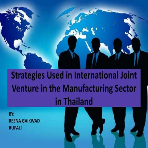 Strategies used in international joint venture in the