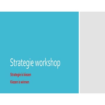Strategie workshop accountantskantoren 