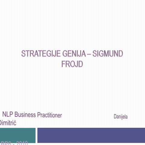 Strategije genija - Frojd | PPTX