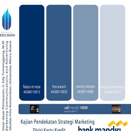 Strategi Marketing Kartu Kredit Mandiri 2008