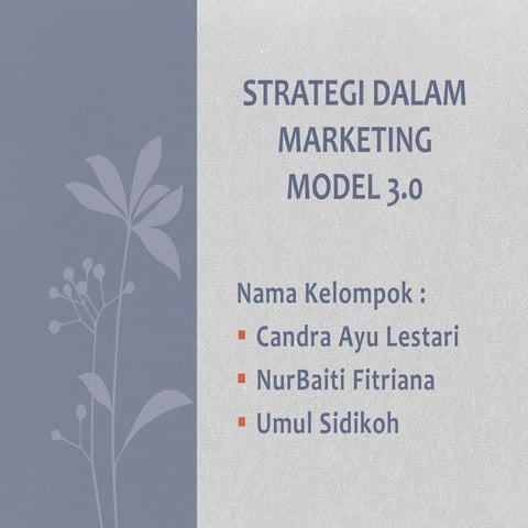 Strategi Marketing Model 3.0