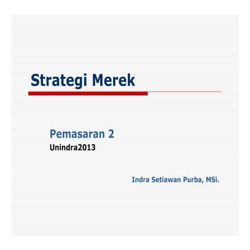 Strategi merek