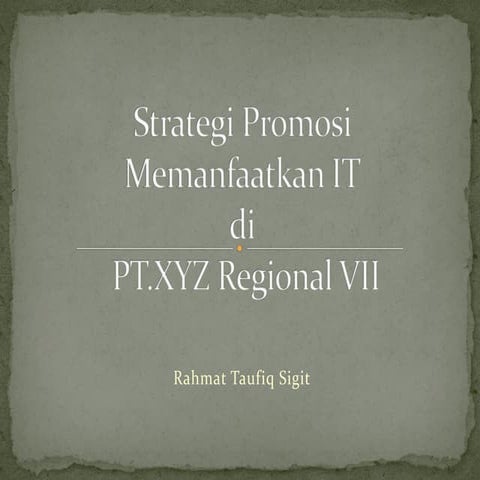 Strategi Promosi & Pemasaran Menggunakan Media Sosial