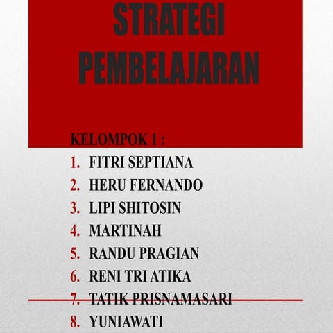 Strategi pembelajaran