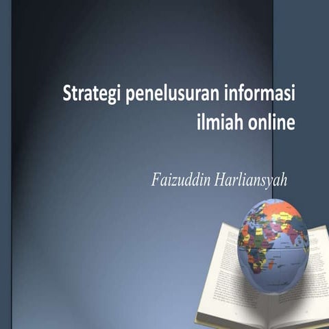Strategi penelusuran informasi ilmiah online