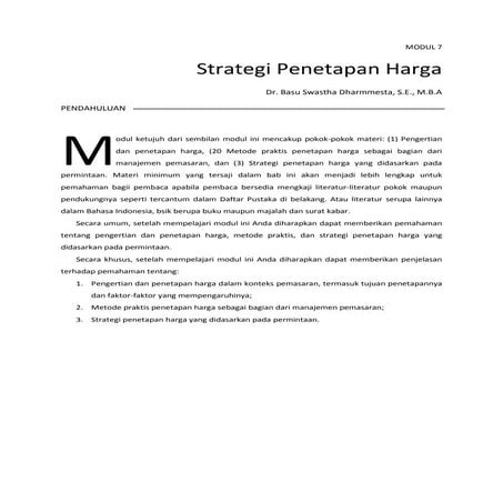 Strategi penetapan harga