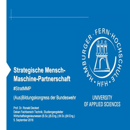 Strategische Mensch-Maschine-Partnerschaft - sneak preview