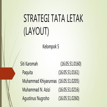 Strategi tata letak (layout)