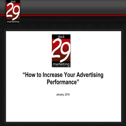 Increase Your Advertising Performance Session