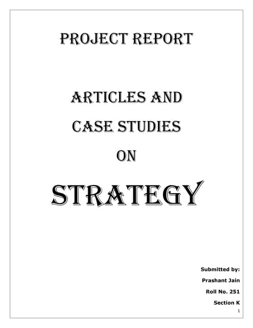 Articles and Case Studies on Strategy