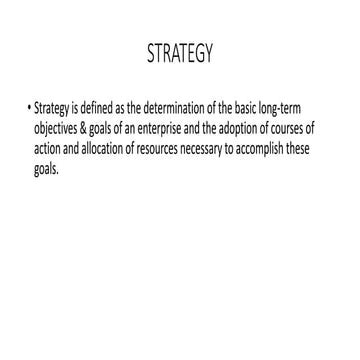 Strategy
