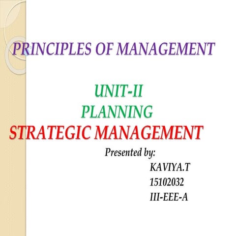 Strategic management | PPTX