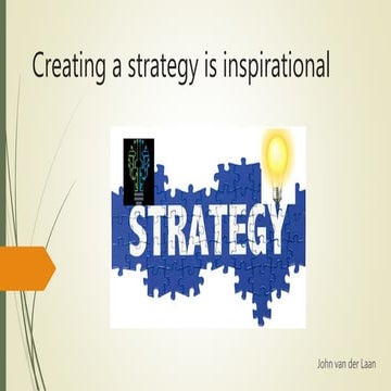 Creating a strategy is inspirational