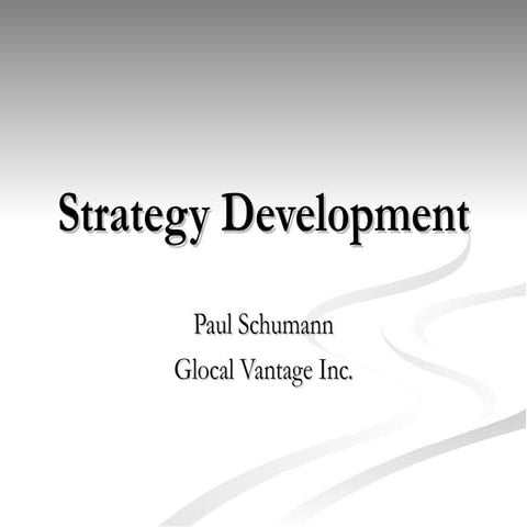Strategy Development