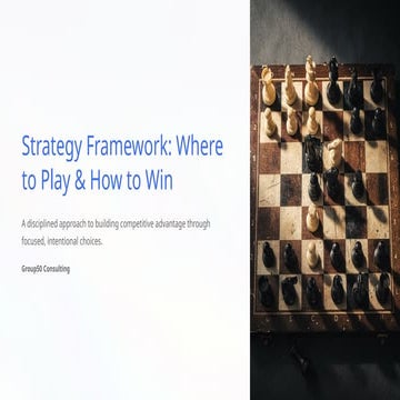 Strategy Framework: Where to Play, How to Win, and Achieve Your Most ...