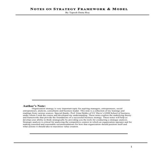 Strategy frameworks-and-models
