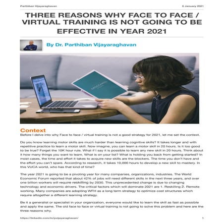 Strategy for Effective Learning and Development 2021