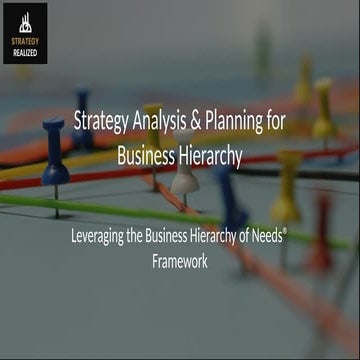 Strategy Analysis and Planning for Business Hierarchy
