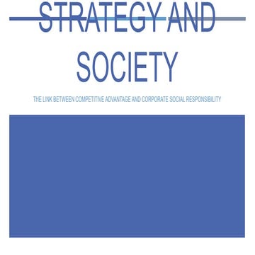 Strategy and society (Michael Kramer model)