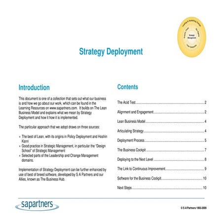 Introduction to Strategy Deployment