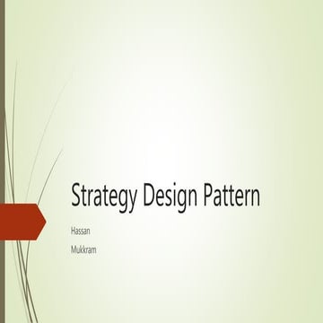 Strategy design pattern | PPTX