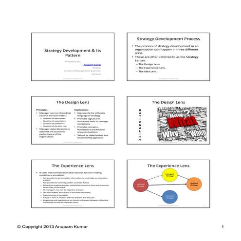 Strategy development patterns and process