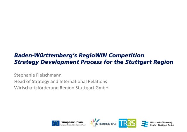 Strategy development process for the stuttgart region
