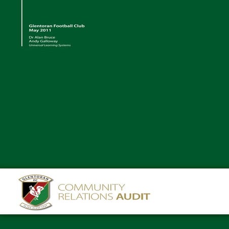 Community Relations Audit: Glentoran FC, Belfast (May 2011)
