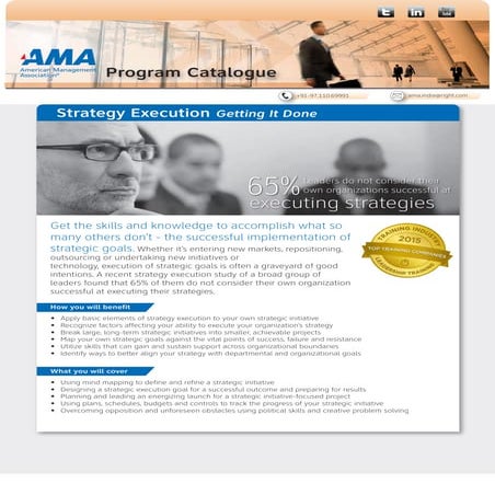 Strategy execution brochure