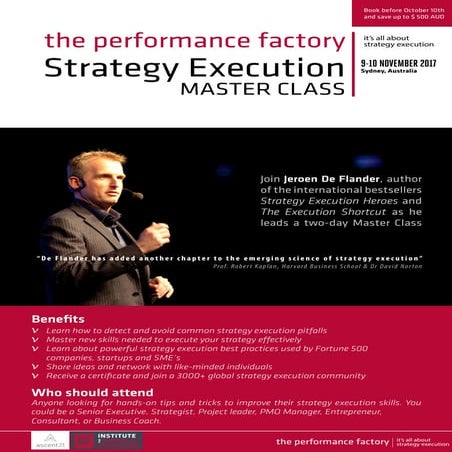 Strategy Execution Master Class Australia 2017