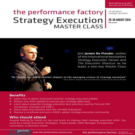 Strategy execution master class 2016 