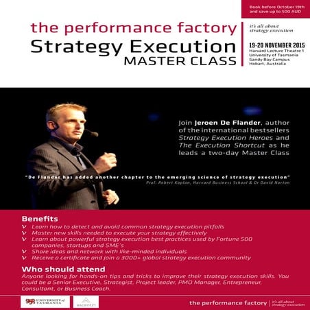 Strategy Execution Master Class by Jeroen De Flander
