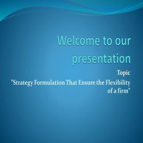 Strategy formulation  ( BBA Class presentation) 
