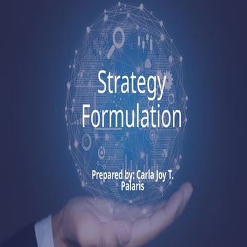 Strategy Formulation power point presentation