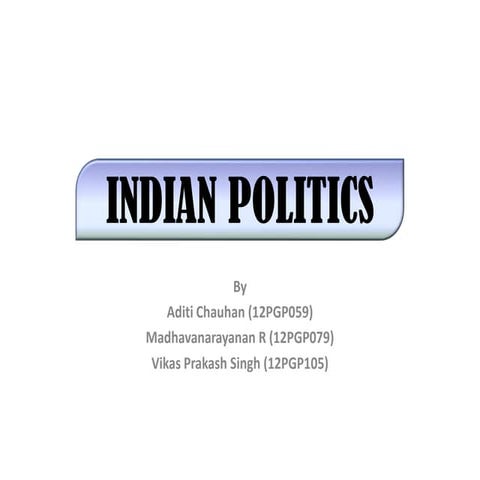 Strategy indian politics
