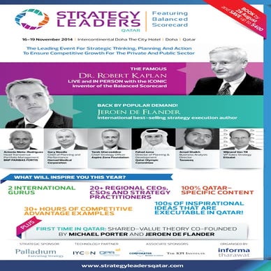 Strategy Leaders Qatar 2014 Kaplan & De Flander