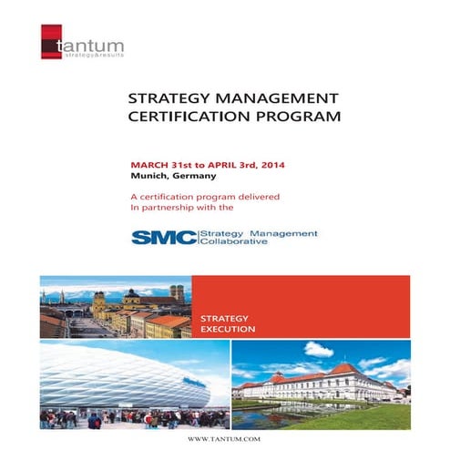 Strategy management certification program in munich, 31 march 3 april