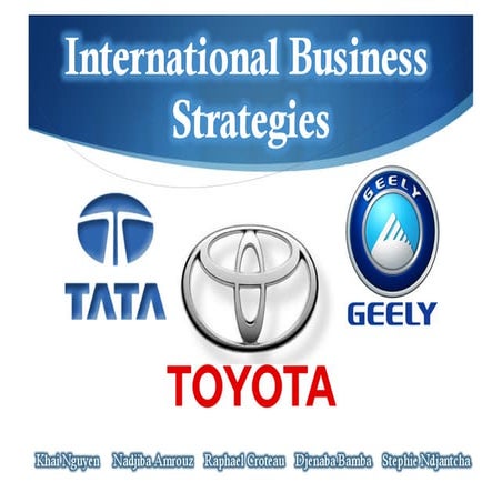 Strategie Marketing: Toyota, Geely, Tata