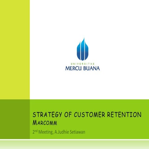 Customer Retention Marketing 2 | PPT
